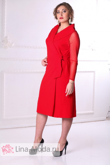 Платье 088702 ЛаТэ (Красный)